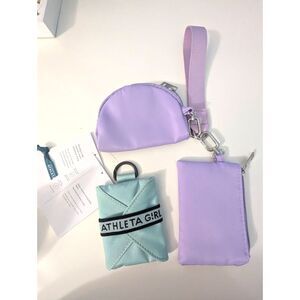 NWT Athleta Girl Coin Purse Keychain and Dual Pouch Wristlet